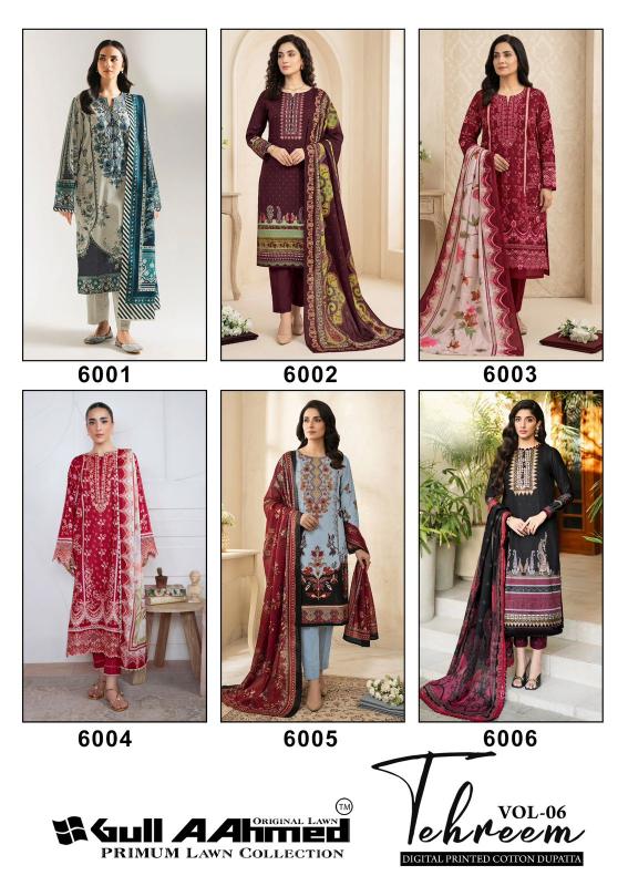 Gull aahmed tehreem vol- 6 dress material wholesale shops in hyderabad